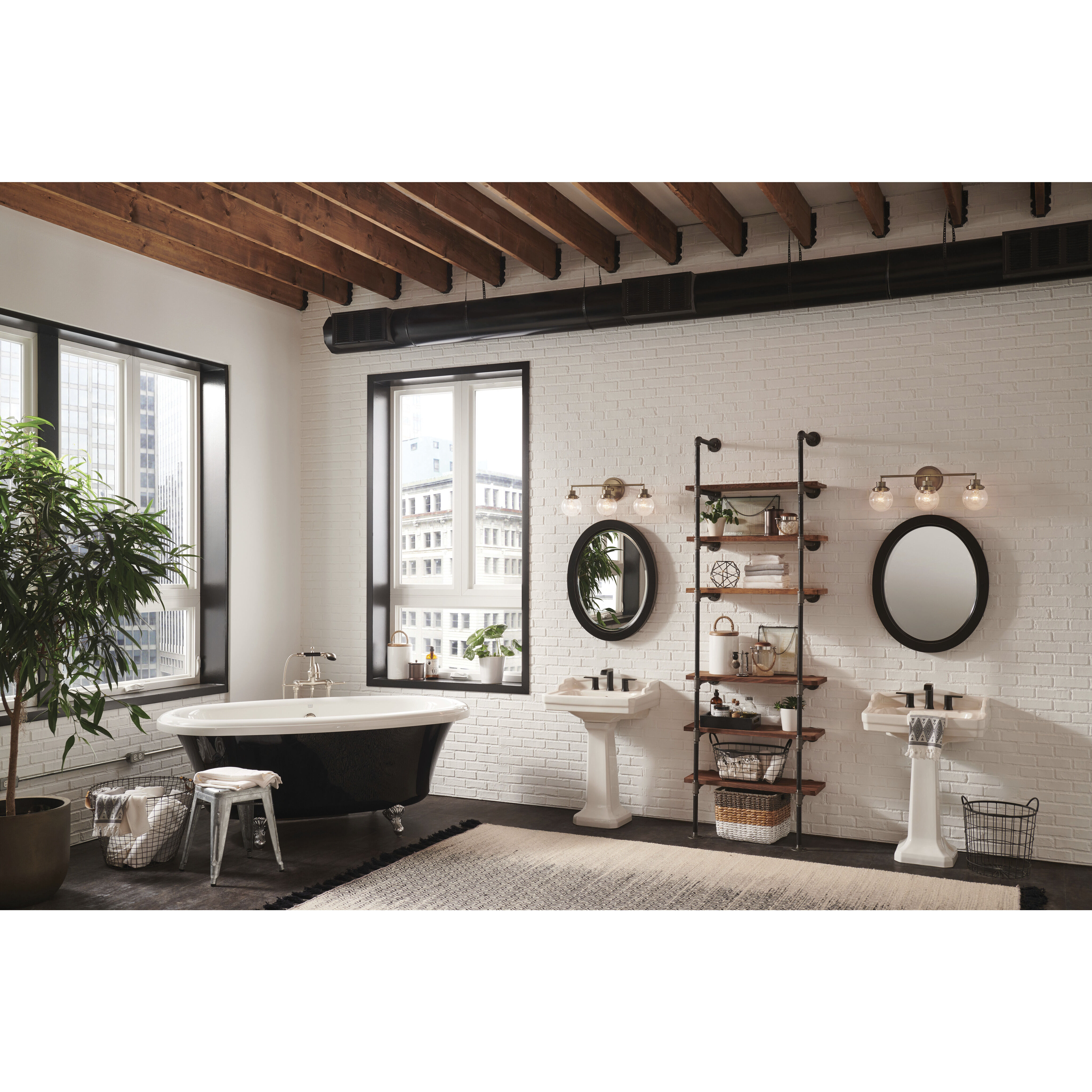 Poppy 3 Light 24.25 inch Heritage Brass Vanity Light Wall Light