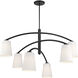 Minka-Lavery Headington 6 Light 53.75 inch Coal Chandelier Ceiling Light 5399-66A - Open Box