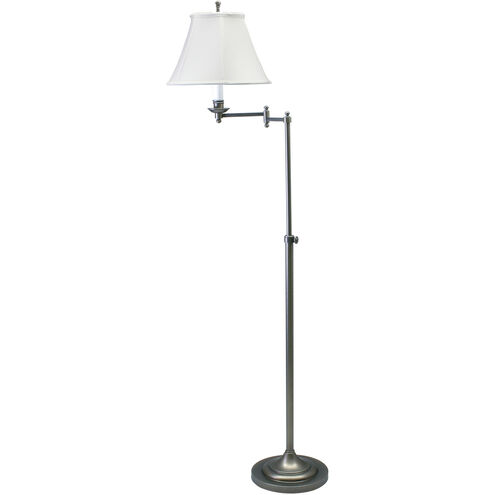 Club 45 inch 100 watt Antique Silver Floor Lamp Portable Light