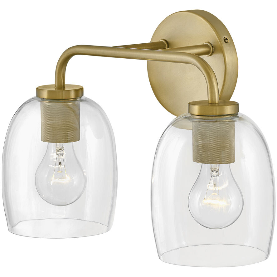 Percy LED 14.75 inch Lacquered Brass Bath Light Wall Light