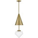 Betty LED 9.5 inch Lacquered Brass Pendant Ceiling Light