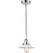 Edison Halophane LED 9 inch Polished Chrome Mini Pendant Ceiling Light