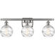 Ballston Small Deco Swirl 3 Light 26 inch Brushed Satin Nickel Bath Vanity Light Wall Light, Ballston