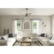 Gilrock 52 inch Matte Silver with Light Gray Oak/Warm Grey Oak Blades Ceiling Fan