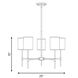 Traditional 5 Light 25 inch Natural Brass Chandelier Ceiling Light