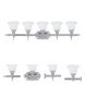 French Regency 5 Light 40.5 inch Polished Chrome Vanity Sconce Wall Light
