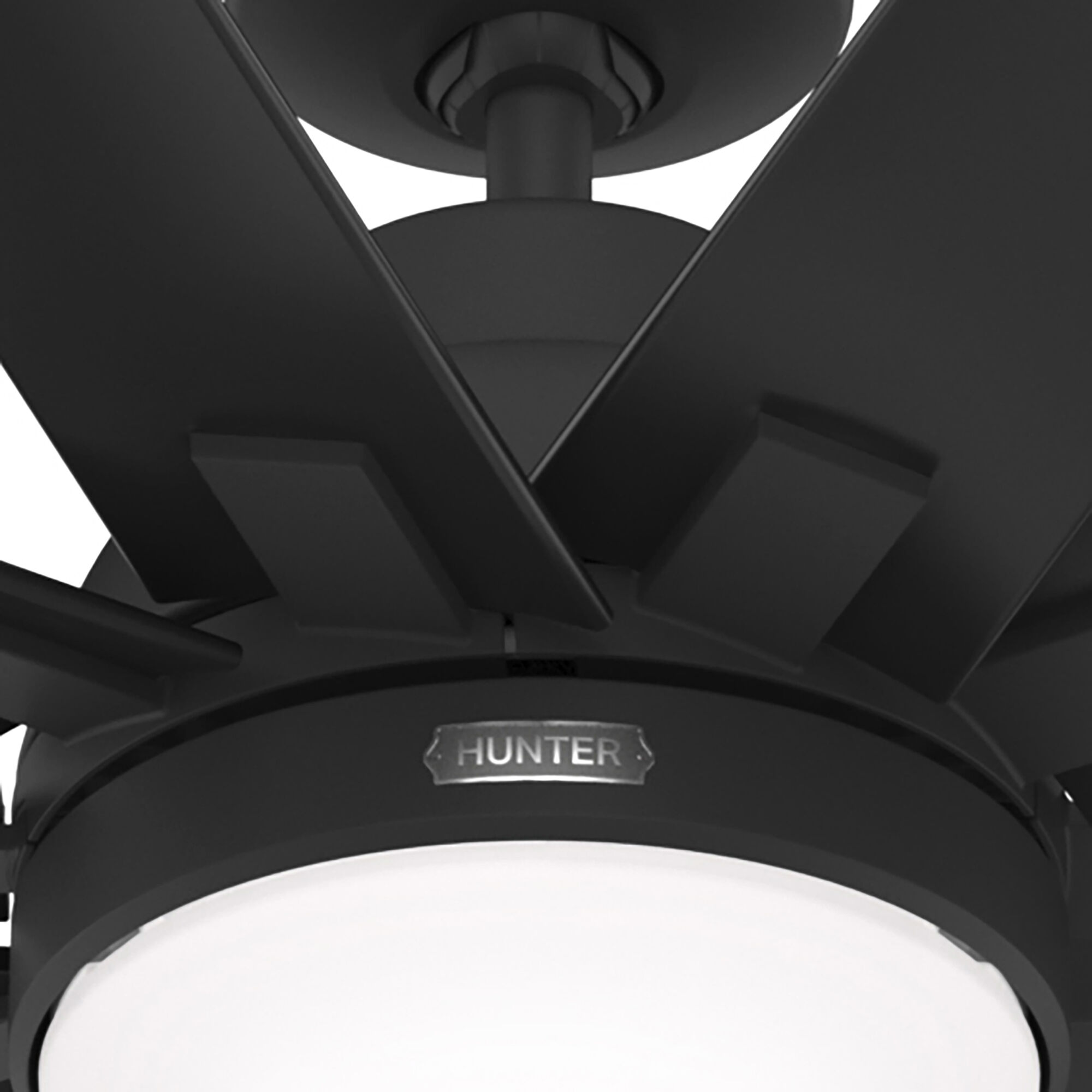 Hunter Fan 52618 Overton 72 inch Matte Black Outdoor Ceiling Fan
