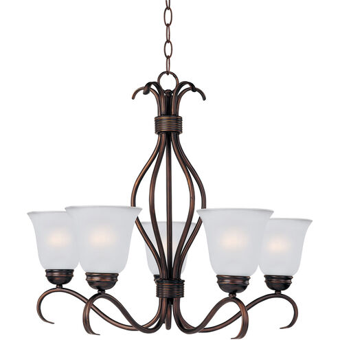 Basix 5 Light 26 inch Oil Rubbed Bronze Single-Tier Chandelier Ceiling Light