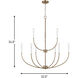 Greenwich 9 Light 32 inch Satin Brass Chandelier Ceiling Light