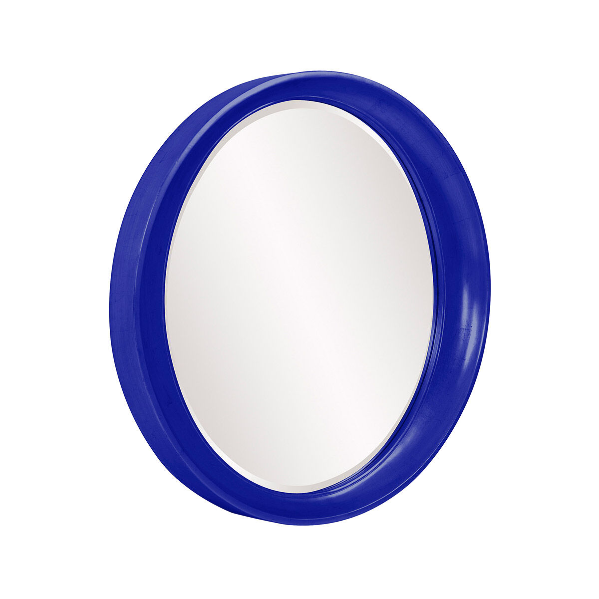 Ellipse 39 X 35 inch Glossy Royal Blue Wall Mirror