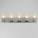 Lateral 5 Light 36 inch Satin Nickel Bath Vanity Wall Light in Clear