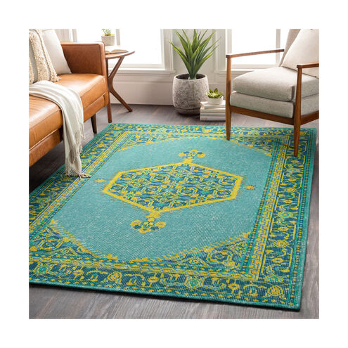 Luella 66 X 42 inch Emerald/Lime/Olive/Aqua/Dark Green/Light Gray Rugs, Wool