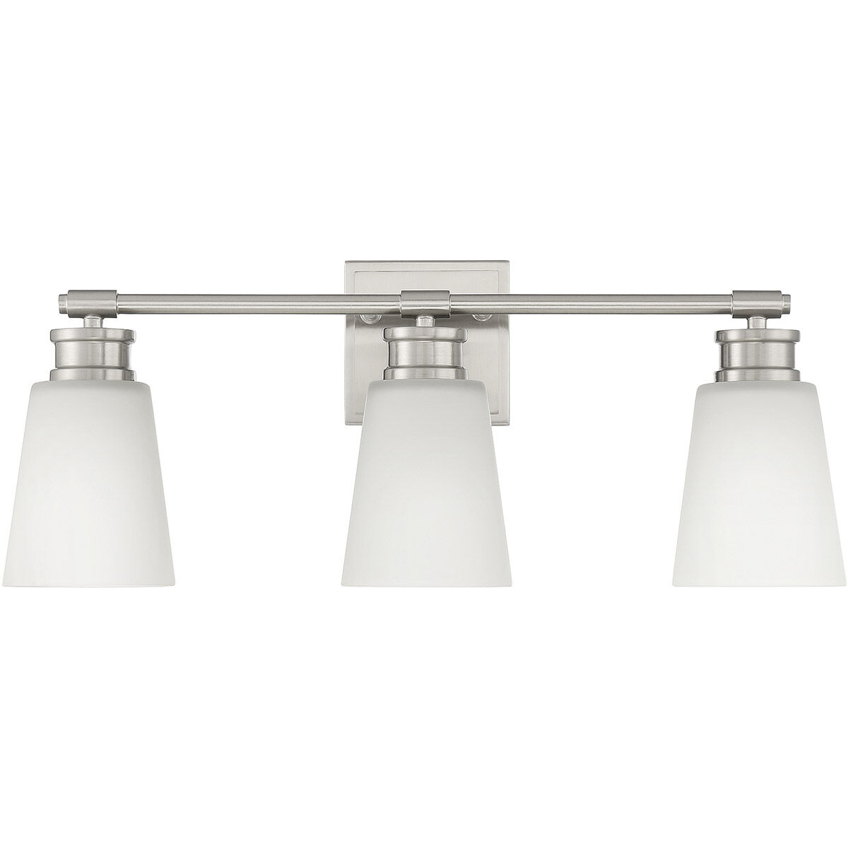 Contemporary 3 Light 23 inch Brushed Nickel Bathroom Vanity Light Wall Light