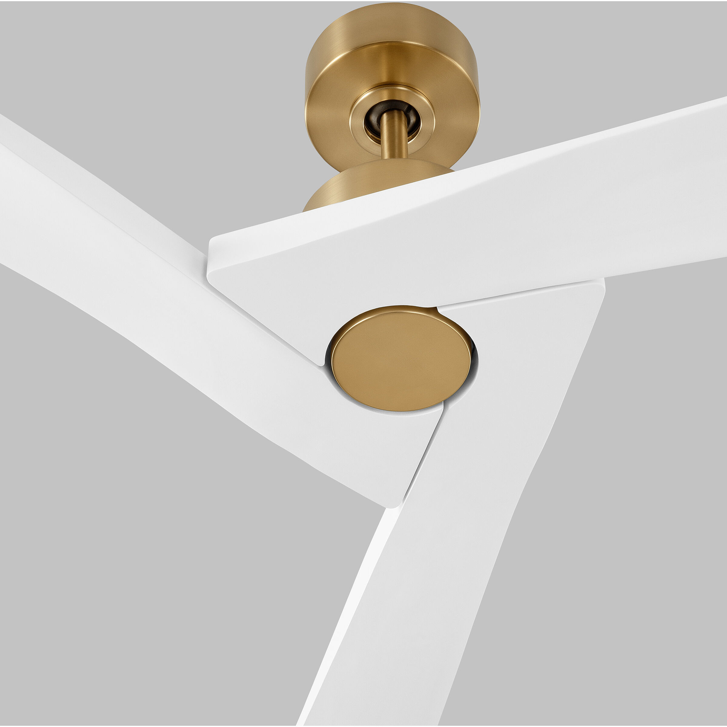 Alma 52 inch Burnished Brass with Matte White Blades Indoor/Outdoor Ceiling Fan