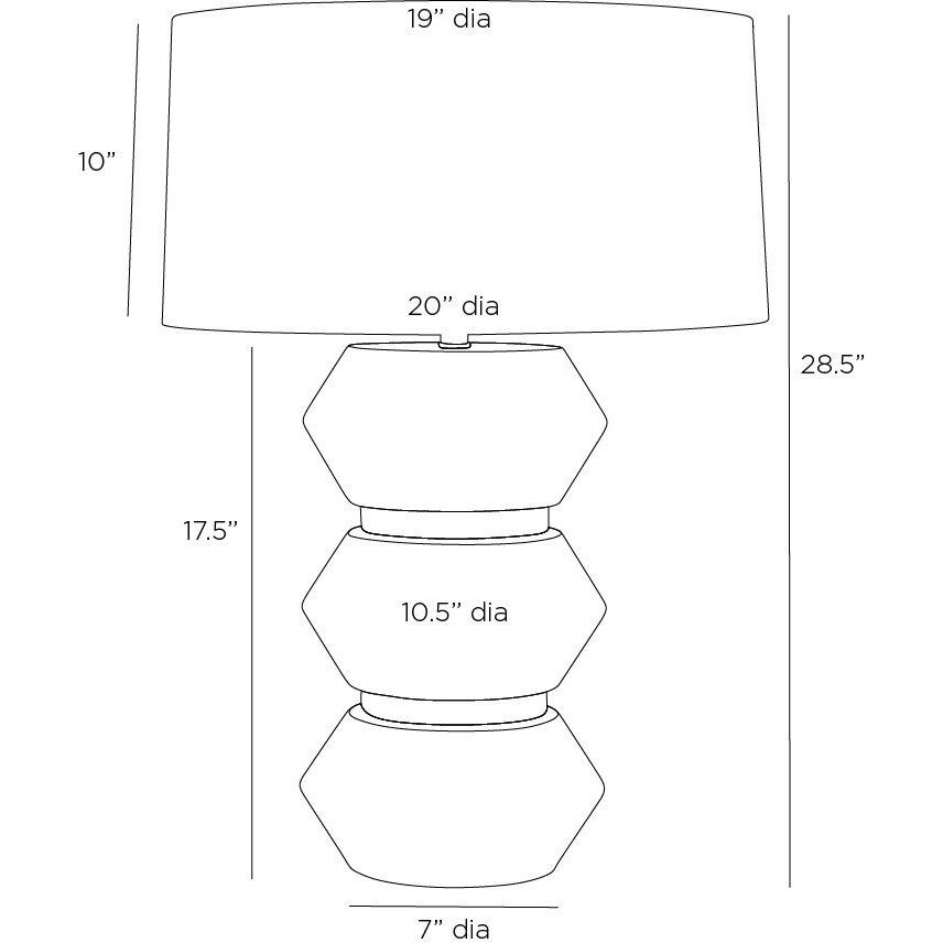 Drifter 150.00 watt Haze Blue Reactive Glaze Table Lamp Portable Light