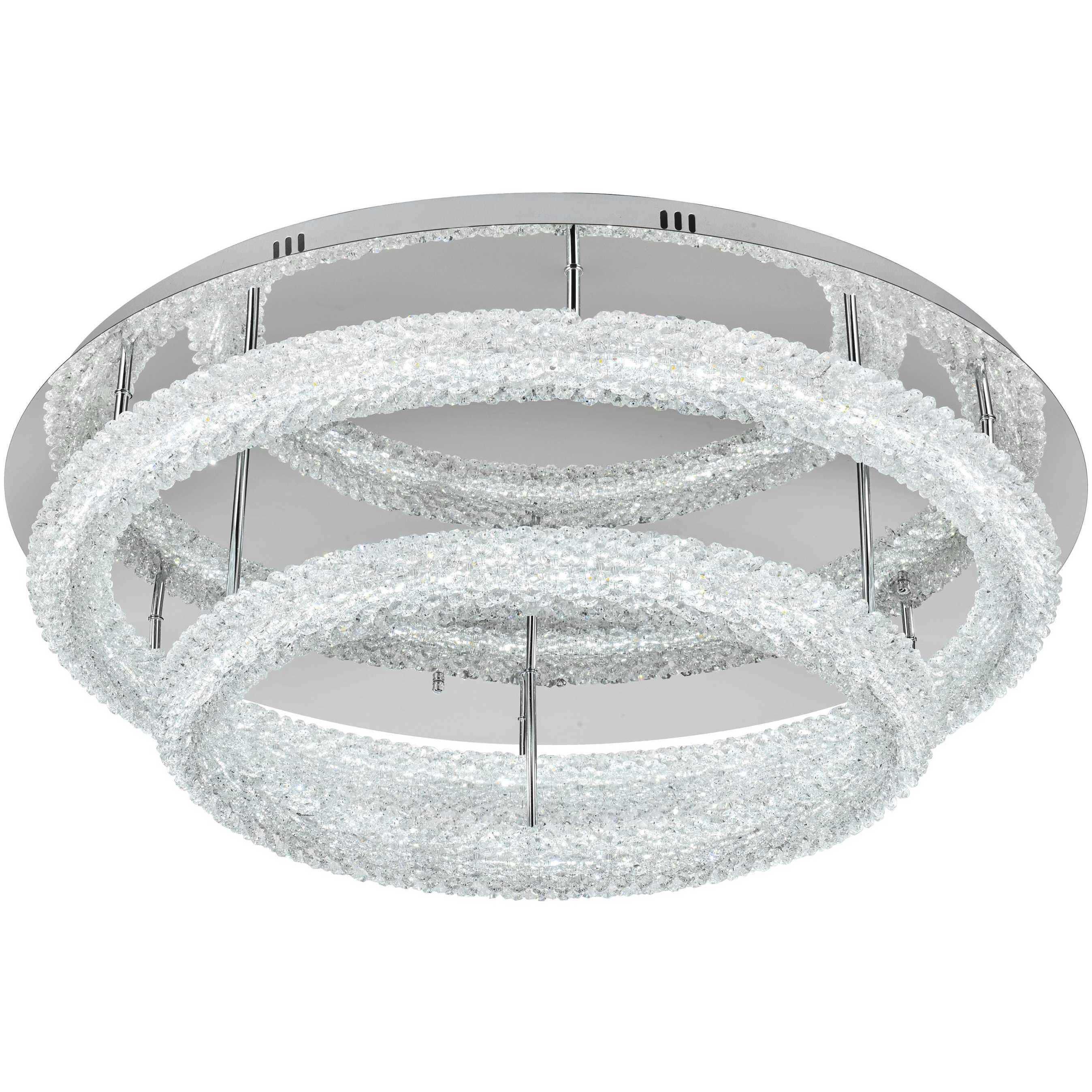Bowen 2 Light 33.5 inch Chrome Flush Mount Ceiling Light