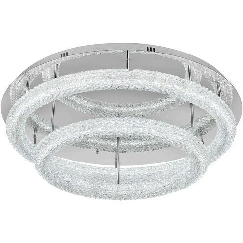 Bowen 2 Light 33.5 inch Chrome Flush Mount Ceiling Light