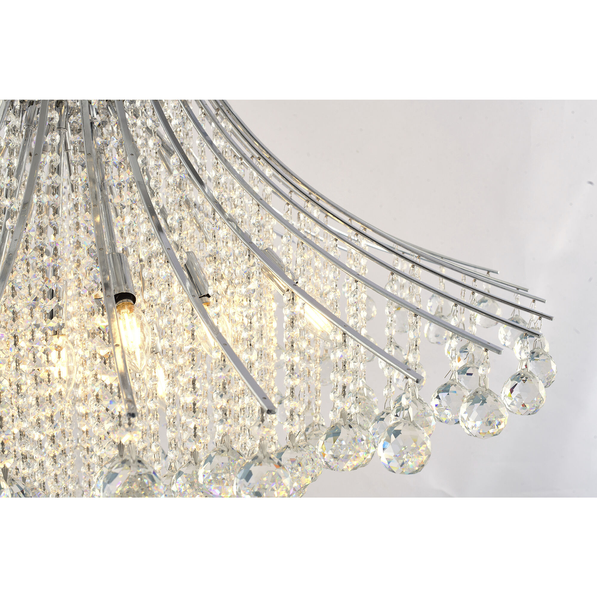 Canada 20 Light 44 inch Chrome Chandelier Ceiling Light