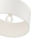 Meridian 1 Light 13 inch Black Semi Flush Ceiling Light