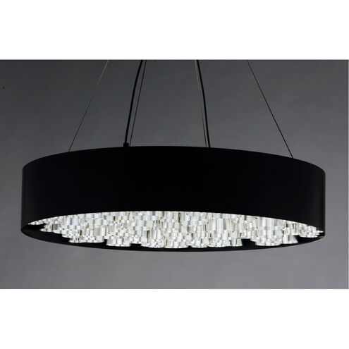 Pipes LED 30 inch Black and Brushed Aluminum Multi-Light Pendant Ceiling Light