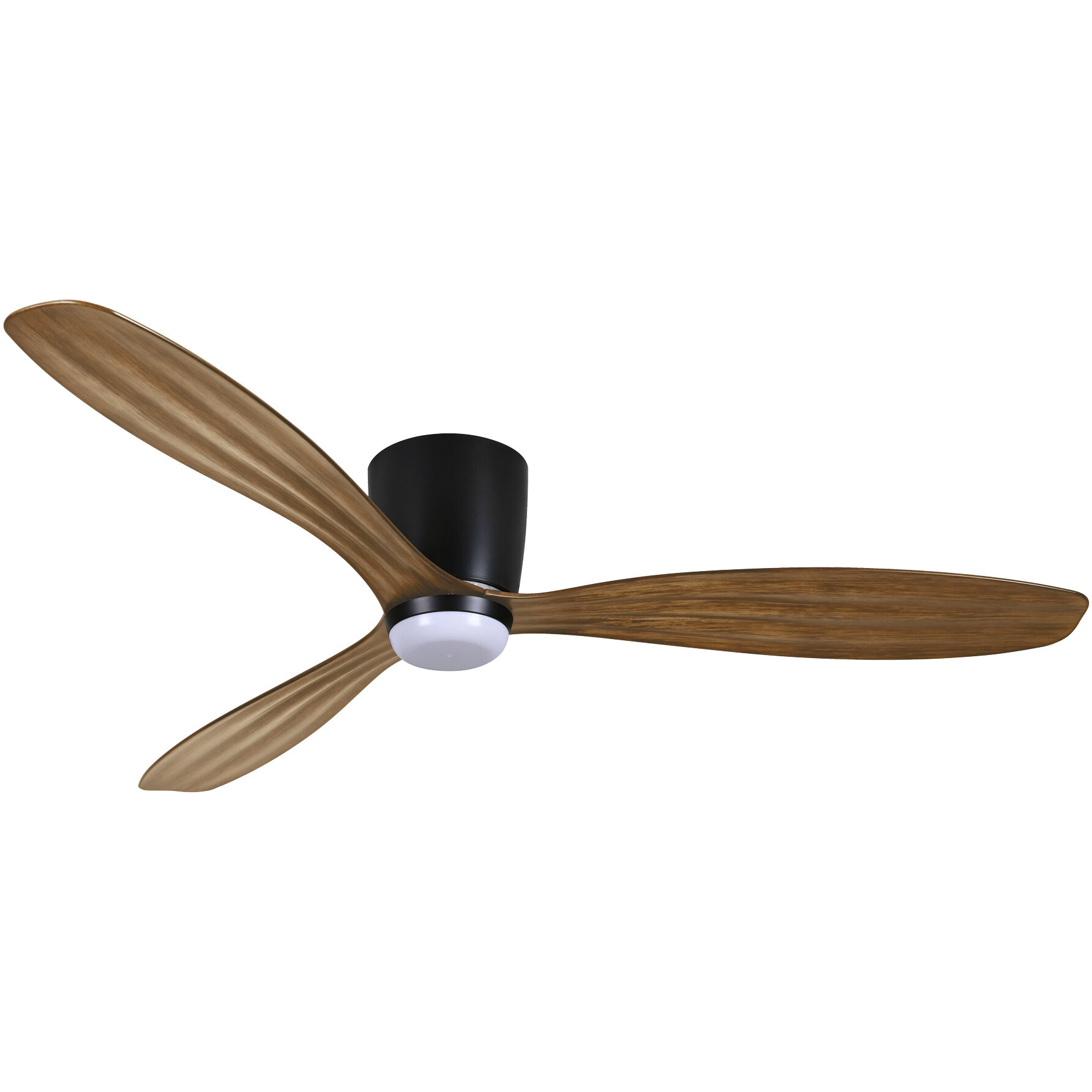 Ventiara 52 inch Coal with Distressed Koa Blades Flush Mount Indoor/Outdoor Ceiling Fan