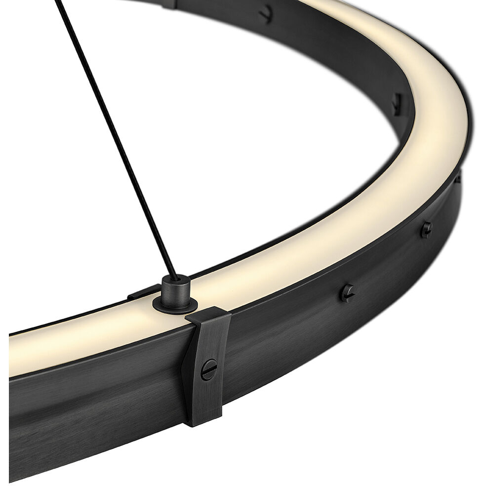 Althea LED 53 inch Satin Black Chandelier Ceiling Light