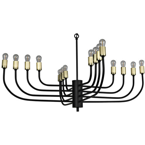 Claude 16 Light 46 inch Matte Black Chandelier Ceiling Light