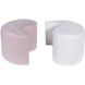 Dann Foley 19.3 inch Blush Pink and White Ottoman