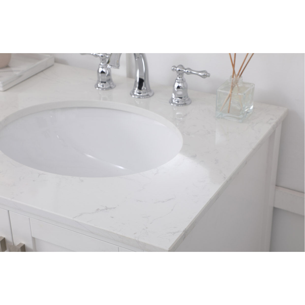 Irene 60 X 22 X 34 inch White Vanity Sink Set