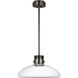 Avroko Morgan LED 16 inch Burnished Bronze with Clear Glass Pendant Ceiling Light