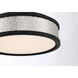 MinLav LED 12 inch Coal / Brushed Nickel Flush Mount Ceiling Light