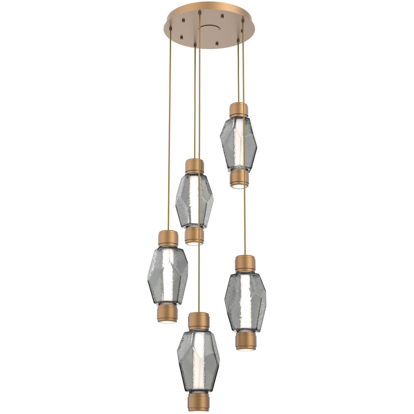 Gem Mandrel 5 Light Chandelier
