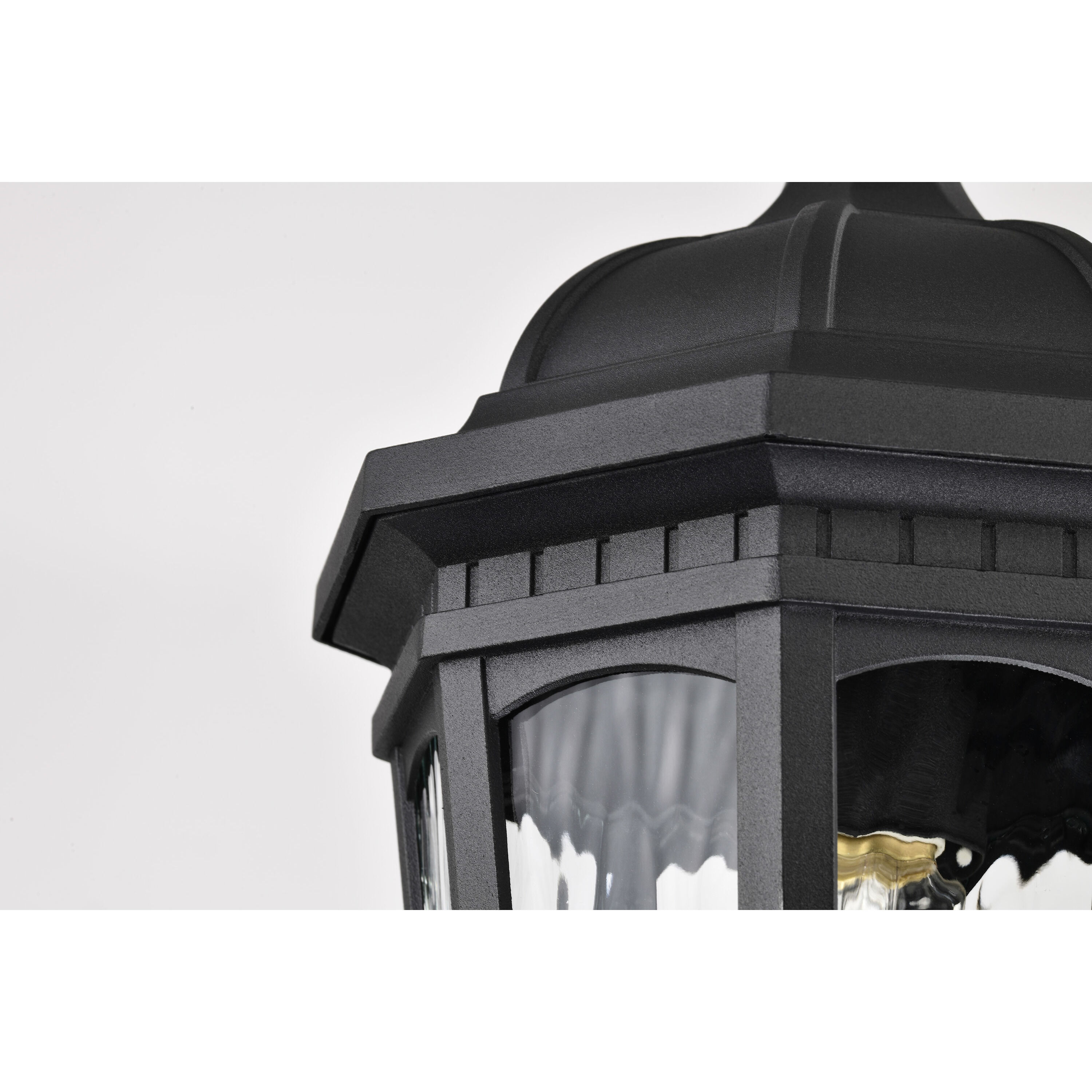 East River 8 inch Matte Black Outdoor Hanging Lantern