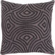 Skinny Dip 22 X 22 inch Black and Charcoal Throw Pillow