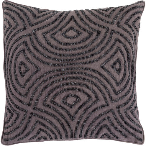 Skinny Dip 22 X 22 inch Black and Charcoal Throw Pillow