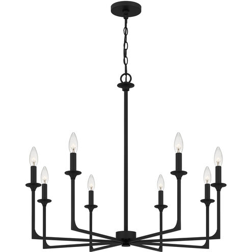 Prescott 8 Light 32 inch Matte Black Chandelier Ceiling Light
