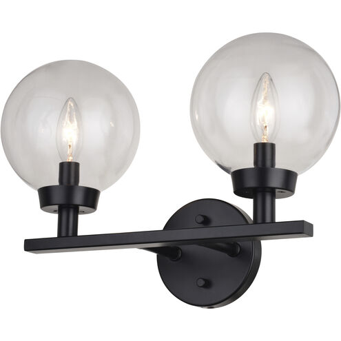Lander LED 15 inch Matte Black Bathroom Light Wall Light in 2