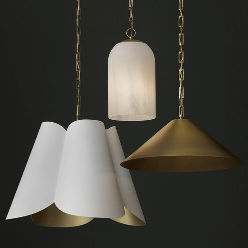 Maeve 4 Light 26.75 inch Matte Brass and White Pendant Ceiling Light