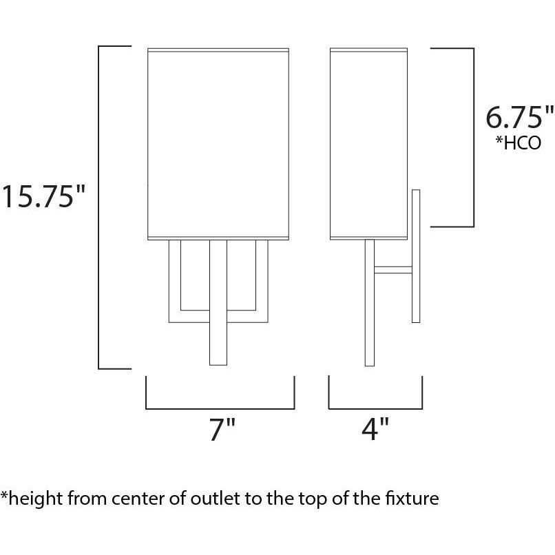 Edinburgh LED LED 7 inch Satin Nickel ADA Wall Sconce Wall Light