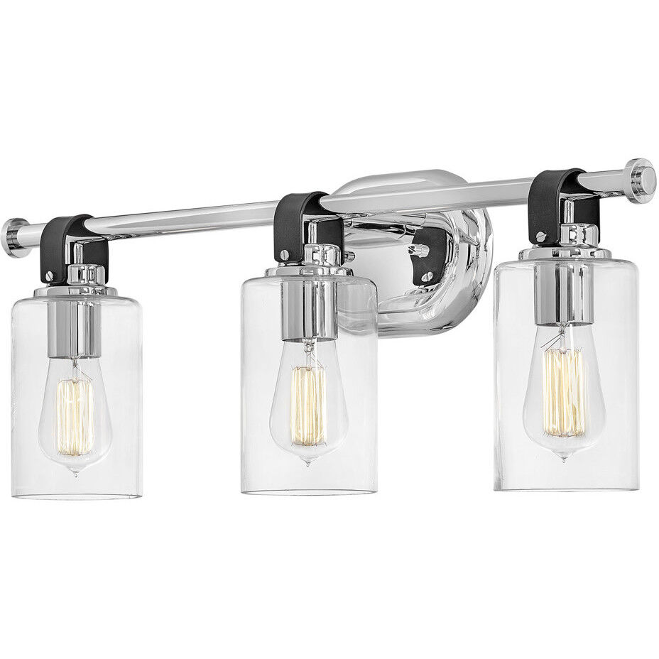 Halstead 3 Light 24 inch Chrome Vanity Light Wall Light
