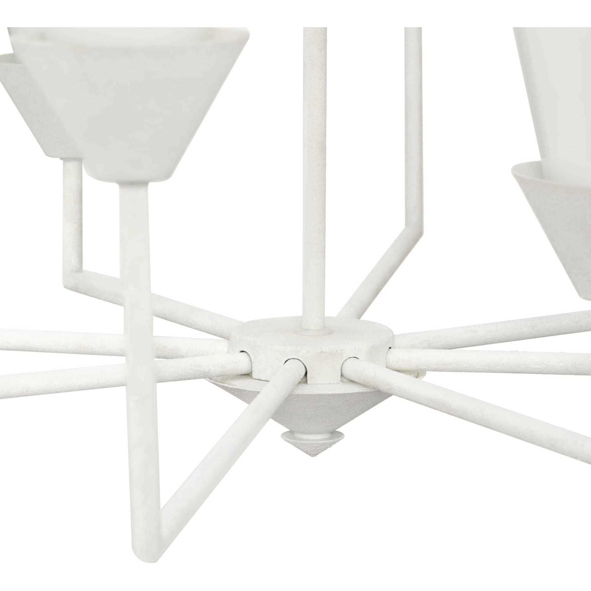 Pinellas 8 Light 40 inch White Plaster Chandelier Ceiling Light, Design Series