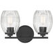 Miravelle 2 Light 14 inch Matte Black Bathroom Vanity Light Wall Light