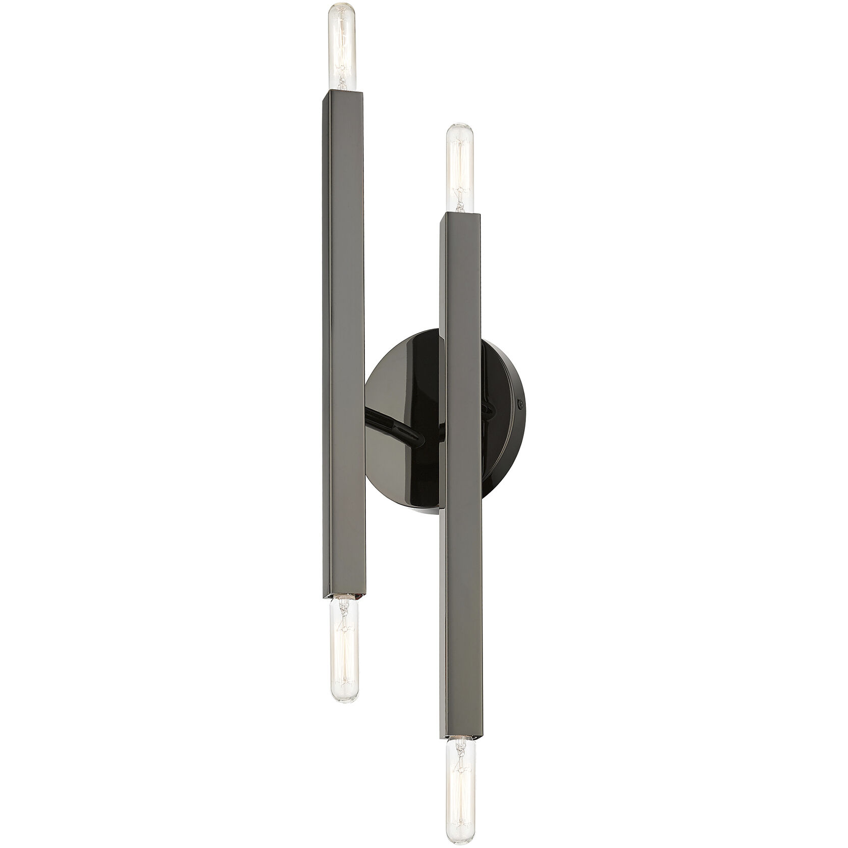 Monaco 4 Light 5.13 inch Black Chrome ADA Wall Sconce Wall Light