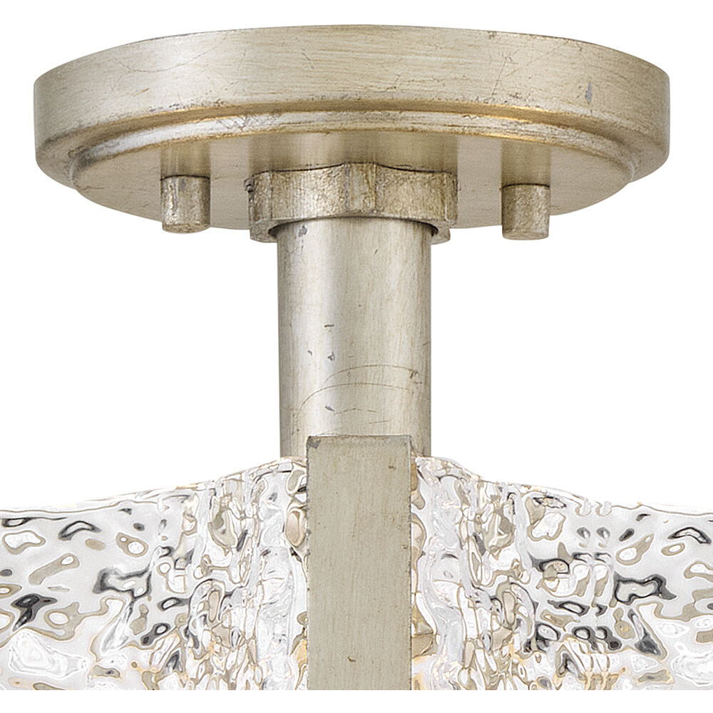 Florian 4 Light 14.25 inch Glacial Semi-flush Mount Ceiling Light