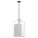 Bow 3 Light 19.3 inch Oil Rubbed Bronze Pendant Ceiling Light in Natural Anna, Tall