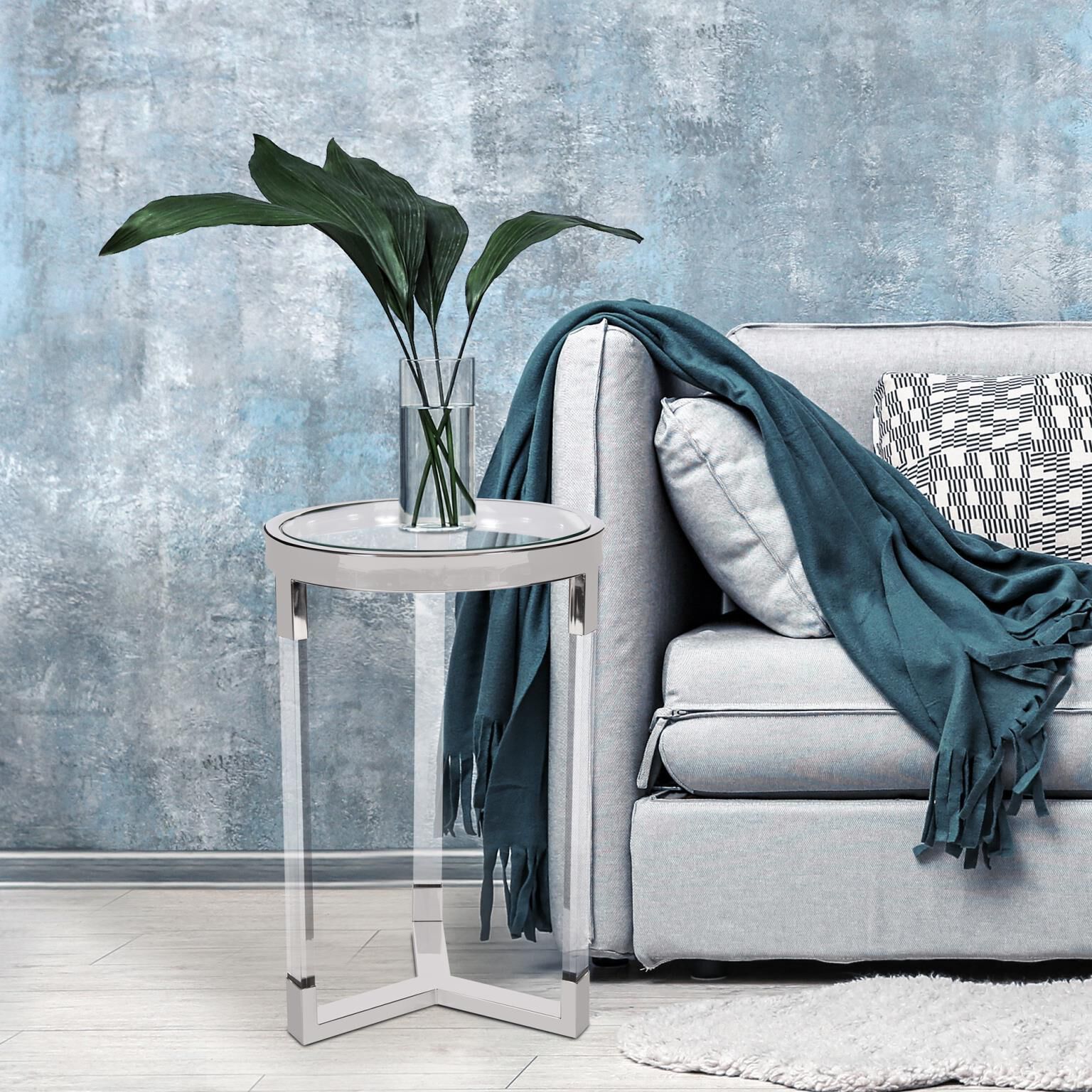 Carter 23.25 X 15.5 inch Silver Side Table