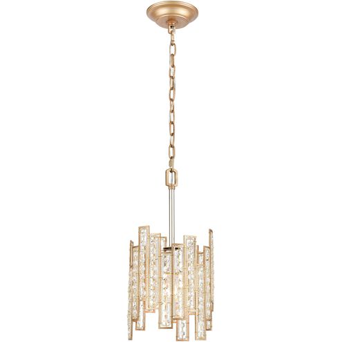 Equilibrium 1 Light 8 inch Matte Gold with Polished Chrome Mini Pendant Ceiling Light
