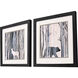 Fluid Lodge Blue and Brown and Neutral Framed Art