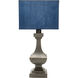 Davis 31 inch 100 watt Antique Pewter Table Lamp Portable Light