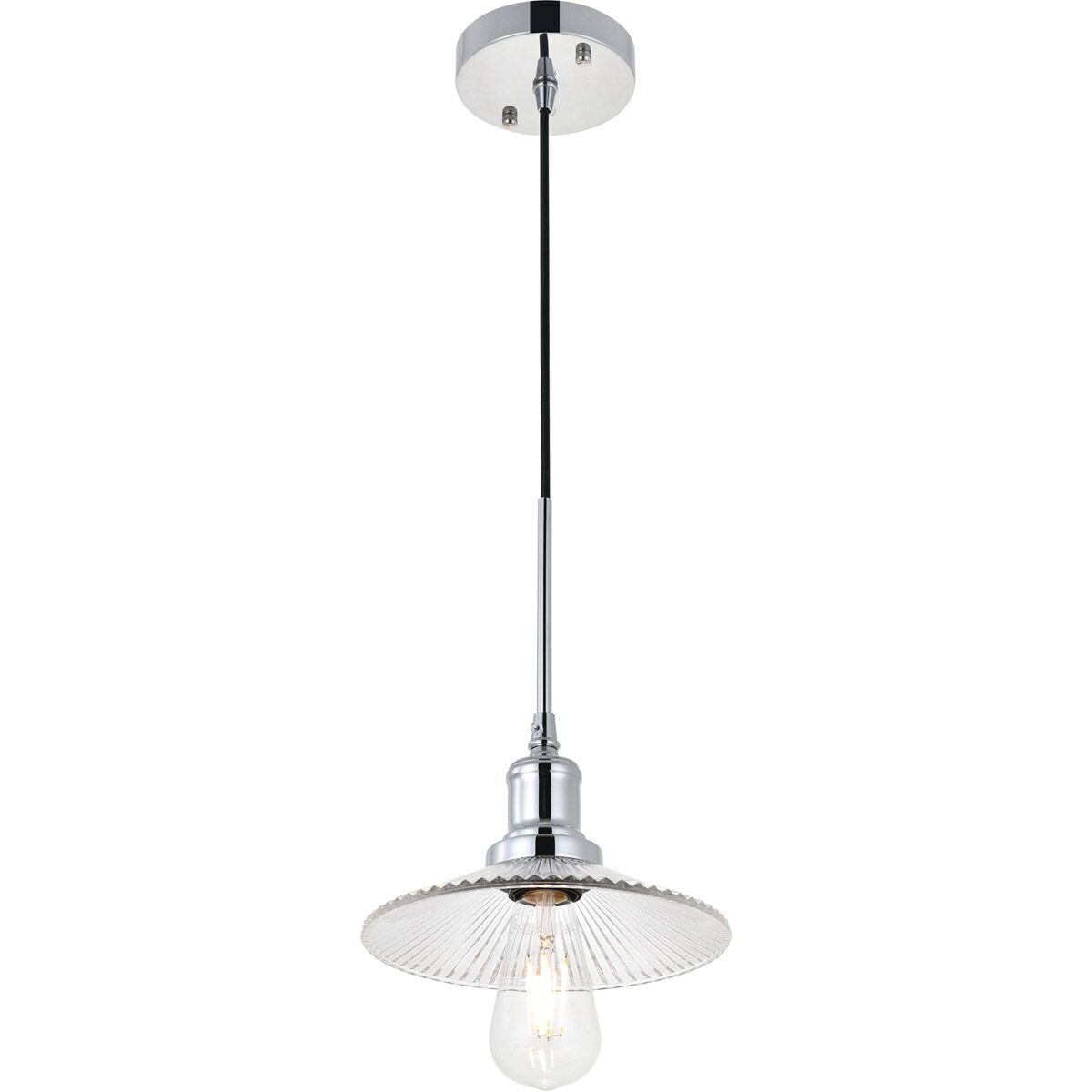 Waltz 1 Light 8.5 inch Chrome Pendant Ceiling Light